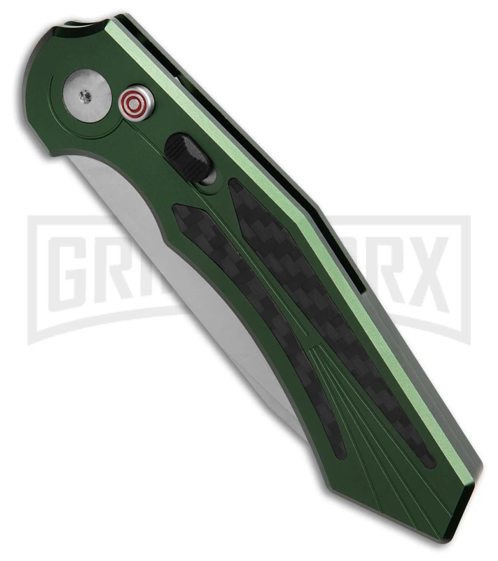 Diablo Automatic Knife Green Aluminum - Satin Plain 4 Diablo Automatic Knife Green Aluminum - Satin Plain - Image 2