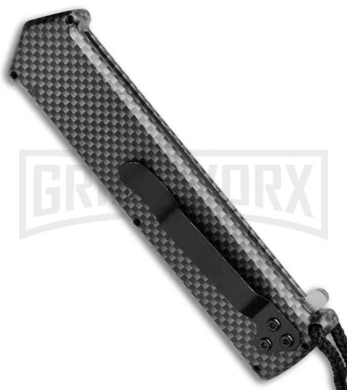 Elemental Reactor Sim. Carbon Fiber OTF Automatic Knife - Satin Plain 5 Elemental Reactor Sim. Carbon Fiber OTF Automatic Knife - Satin Plain - Image 3