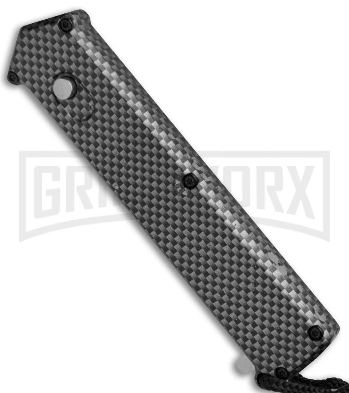 Elemental Reactor Sim. Carbon Fiber OTF Automatic Knife - Satin Plain 4 Elemental Reactor Sim. Carbon Fiber OTF Automatic Knife - Satin Plain - Image 2