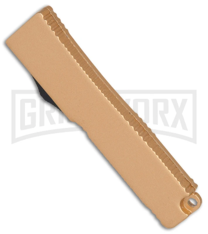Firecracker Mini Gold D/A OTF Automatic Knife - Satin Plain 4 Firecracker Mini Gold D/A OTF Automatic Knife - Satin Plain - Image 2