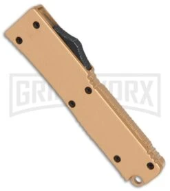 Firecracker Mini Gold D/A OTF Automatic Knife - Satin Plain 9 Firecracker Mini Gold D/A OTF Automatic Knife - Satin Plain -Best Knifes Shop Firecracker Mini Gold DA satin plain BP 25771 er spine large