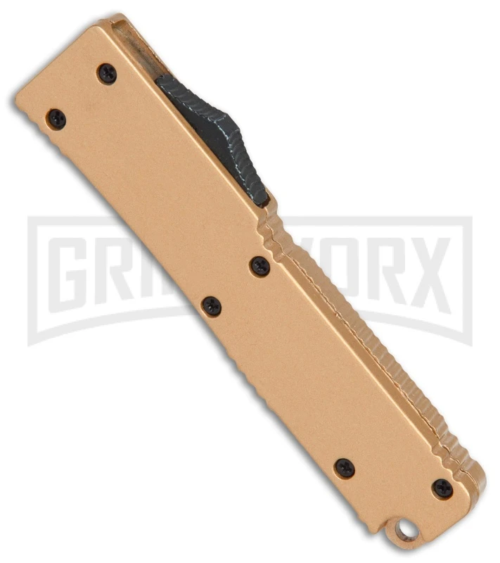 Firecracker Mini Gold D/A OTF Automatic Knife - Satin Plain 5 Firecracker Mini Gold D/A OTF Automatic Knife - Satin Plain - Image 3