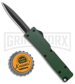 Firecracker Mini OD Green D/A OTF Automatic Knife - Black Dagger Plain -Best Knifes Shop Firecracker Mini OD Green DA OTF Auto Black Dagger Serr GX 37857 jr bottlecap large