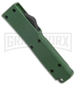 Firecracker Mini OD Green D/A OTF Automatic Knife - Black Dagger Plain -Best Knifes Shop Firecracker Mini OD Green DA OTF Auto Black Dagger Serr GX 37857 jr spine large