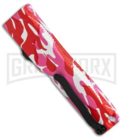 Firecracker Mini Pink Digi Camo D/A OTF Automatic Knife - Black Dagger -Best Knifes Shop Firecracker Mini Pink Digi DA OTF Auto Black Dagger Serr GX 38220 jr side large