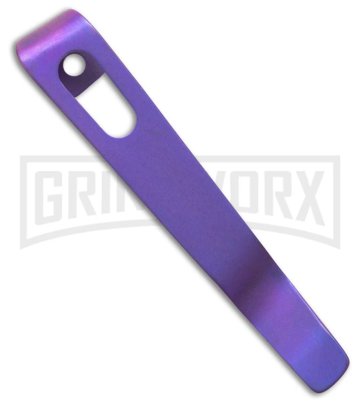 Flytanium Pocket Clip For Boker Kalashnikov Knives Magenta Anodized Titanium 3 Flytanium Pocket Clip For Boker Kalashnikov Knives Magenta Anodized Titanium