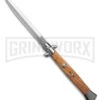 Frank B. 11" Italian Stiletto Olive Wood Automatic Knife - Dagger -Best Knifes Shop Frank B 11in Italian Stiletto Olive Wood AK Dagger GX 3497 td large