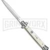 Frank B. 11" Sim Ivory Stiletto Automatic Knife - Dagger -Best Knifes Shop Frank B 11in Sim Ivory Stiletto Auto Flat Grind BP 16806 jr large