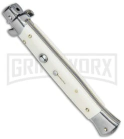 Frank B. 11" Sim Ivory Stiletto Automatic Knife - Dagger 7 Frank B. 11" Sim Ivory Stiletto Automatic Knife - Dagger -Best Knifes Shop Frank B 11in Sim Ivory Stiletto Auto Flat Grind BP 16806 jr spine large