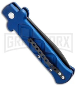 Frank B. Italian Stealth Blue Automatic Knife - Black Plain -Best Knifes Shop Frank Beltrame B Stealth Blue Black Auto GX 33739 jr side large