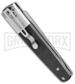 Ganzo Knives G7211-BK Black G-10 Automatic Knife - Flat Grind Satin -Best Knifes Shop Ganzo Knives Black G 10 Flat Grind Satin G7211 BK BP 25412 jr side large