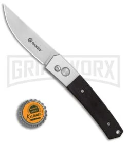Ganzo Knives Black Wood Automatic Knife - Satin Plain -Best Knifes Shop Ganzo Knives Black Wood G10 satin plain BHQ 27479 er bottlecap 2 large