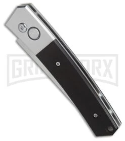 Ganzo Knives Black Wood Automatic Knife - Satin Plain -Best Knifes Shop Ganzo Knives Black Wood G10 satin plain BHQ 27479 er spine large