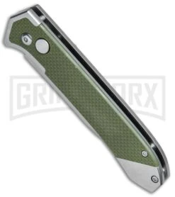 Ganzo Knives G719 Green G-10 Automatic Knife - Clip Point Stonewash 7 Ganzo Knives G719 Green G-10 Automatic Knife - Clip Point Stonewash -Best Knifes Shop Ganzo Knives G719 Green G 10 Clip Point SW G719 GR BP 24623 jr spine large