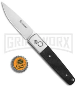 Ganzo Knives G7212-BK Black G-10 Automatic Knife - Flat Grind Stonewash -Best Knifes Shop Ganzo Knives G7212 Black G 10 Auto Flat Grind SW BP 24622 jr bottlecap large