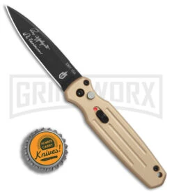 Gerber Mini Covert Coyote Brown Automatic Knife - Black Plain -Best Knifes Shop Gerber Auto Mini Covert Auto coyote brown black BHQ 67401 jr bottlecap large