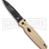 Gerber Mini Covert Coyote Brown Automatic Knife - Black Plain -Best Knifes Shop Gerber Auto Mini Covert Auto coyote brown black BHQ 67401 jr large