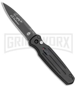 Gerber Mini Covert Black Automatic Knife - Black Plain