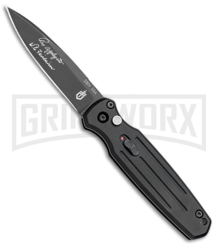 Gerber Mini Covert Black Automatic Knife - Black Plain 3 Gerber Mini Covert Black Automatic Knife - Black Plain