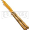 Chalkhill Balisong Butterfly Knife - Gold Tanto