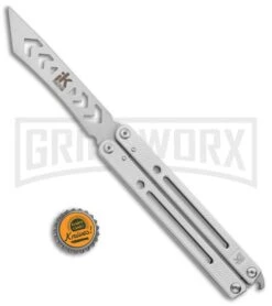 Instaknives Aluminum Balisong Tanto Trainer/Live Blade - Satin Dull/Plain 11 Instaknives Aluminum Balisong Tanto Trainer/Live Blade - Satin Dull/Plain -Best Knifes Shop Instaknives Silver Balisong Tanto Trainer Blade GX 37599 jr bottlecap large