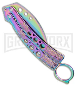 Karambit Tactical Rainbow Butterfly Knife Limited Edition - Spectrum 8 Karambit Tactical Rainbow Butterfly Knife Limited Edition - Spectrum -Best Knifes Shop Karambit Tactical Gold Butterfly Limited Edition Spectrum GX 39599 jr side large