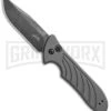 Kershaw Emerson Launch 5 Gray Automatic Knife - Black SW Plain -Best Knifes Shop Kershaw Emerson Launch 5 7600GRYBW BHQ 50078 jr large