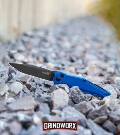 Kershaw Launch 7 Galyean Blue Automatic Knife - Black Plain -Best Knifes Shop Kershaw Galyean Launch 7 Auto Blue Black 7900BLUBLK BHQ 99039 jr lifestyle full size large