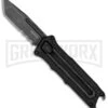 Kershaw Interstellar Black Manual Sliding Button Lock OTF Knife - Blackwash Serr -Best Knifes Shop Kershaw Interstellar Manual OTF Black BHQ 176286 jr large