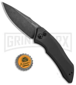 Kershaw Launch 1 Gray Automatic Knife - Blackwash Plain -Best Knifes Shop Kershaw Launch 1 Automatic Gray Aluminum BlackWash 7100GRYBW BHQ 91254 jr bottlecap large