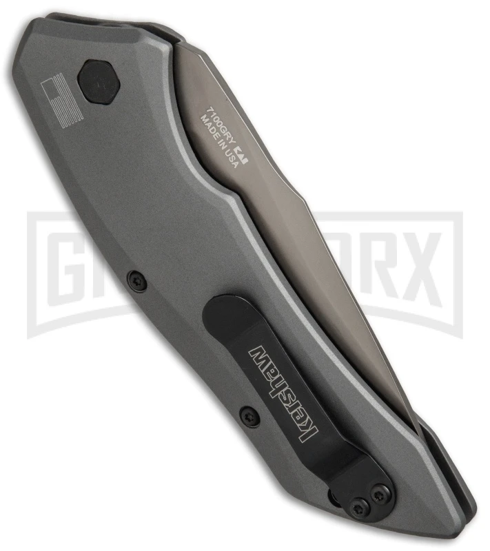 Kershaw Launch 1 Gray Automatic Knife - Gray DLC Plain 5 Kershaw Launch 1 Gray Automatic Knife - Gray DLC Plain - Image 3
