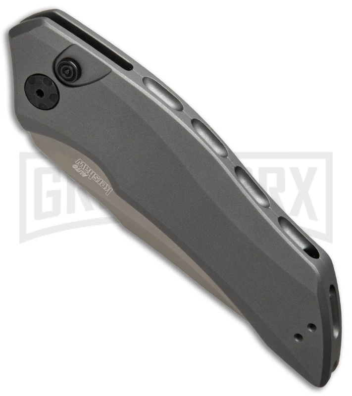 Kershaw Launch 1 Gray Automatic Knife - Gray DLC Plain 4 Kershaw Launch 1 Gray Automatic Knife - Gray DLC Plain - Image 2