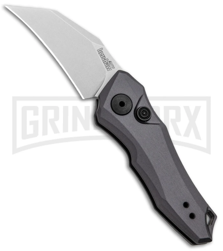 Kershaw Launch 10 Gray Automatic Knife CA Legal - Stonewash Plain 3 Kershaw Launch 10 Gray Automatic Knife CA Legal - Stonewash Plain
