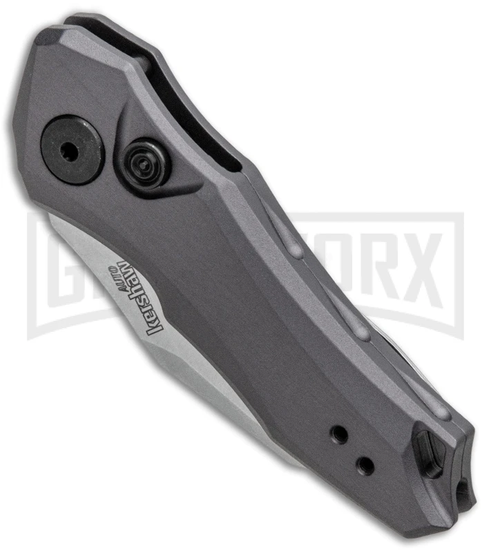 Kershaw Launch 10 Gray Automatic Knife CA Legal - Stonewash Plain 4 Kershaw Launch 10 Gray Automatic Knife CA Legal - Stonewash Plain - Image 2