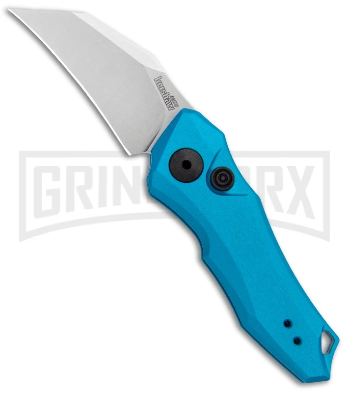 Kershaw Launch 10 Teal Automatic Knife CA Legal - Stonewash Plain 3 Kershaw Launch 10 Teal Automatic Knife CA Legal - Stonewash Plain