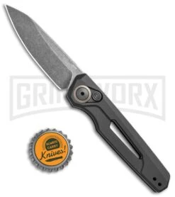 Kershaw Launch 11 Black Aluminum Automatic Knife - Blackwash Plain -Best Knifes Shop Kershaw Launch 11 Auto Black Aluminum Blackwash 7550 BHQ 105982 jr bottlecap large
