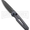 Kershaw Launch 11 Gray Aluminum Automatic Knife - Blackwash Plain -Best Knifes Shop Kershaw Launch 11 Auto Gray Aluminum Blackwash BHQ 178232 jr large