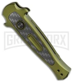 Kershaw Launch 12CA Legal OD Green Automatic Knife - SW Plain -Best Knifes Shop Kershaw Launch 12 CA Legal Stiletto Automatic Knife OD Green 1.9 SW BHQ 117837 LS Spine large