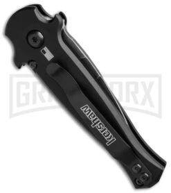 Kershaw Launch 12 CA Legal Black/Carbon Fiber Automatic Knife - Black SW Plain 8 Kershaw Launch 12 CA Legal Black/Carbon Fiber Automatic Knife - Black SW Plain -Best Knifes Shop Kershaw Launch 12 CA Legal mini Stiletto Automatic Knife Black CF 1in Black SW BHQ 145122 td side large