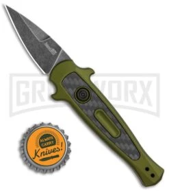 Kershaw Launch 12 CA Legal OD Green Automatic Knife - Black SW Plain 9 Kershaw Launch 12 CA Legal OD Green Automatic Knife - Black SW Plain -Best Knifes Shop Kershaw Launch 12 Call Legal Stiletto Auto OD Green KER7130OLBW BHQ 114625 jr bottlecap large