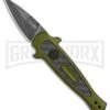 Kershaw Launch 12 CA Legal OD Green Automatic Knife - Black SW Plain -Best Knifes Shop Kershaw Launch 12 Call Legal Stiletto Auto OD Green KER7130OLBW BHQ 114625 jr large