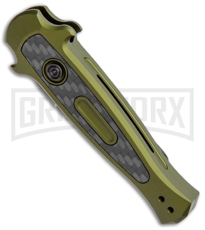 Kershaw Launch 12 CA Legal OD Green Automatic Knife - Black SW Plain 4 Kershaw Launch 12 CA Legal OD Green Automatic Knife - Black SW Plain - Image 2