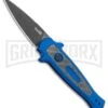 Kershaw Launch 12 Blue Aluminum/CF Mini Stiletto Automatic Knife - Black Plain -Best Knifes Shop Kershaw Launch 12 Mini Stiletto Automatic Knife Blue 2.5 Black 7125BLUBLK BHQ 117960 LS large