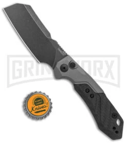 Kershaw Launch 14 Automatic Knife Cleaver Gray Aluminum - Black Stonewash Plain -Best Knifes Shop Kershaw Launch 14 Auto Cleaver BlackWash 7850 BHQ 139777 jr bottlecap large