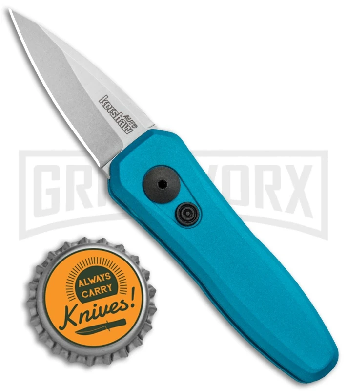 Kershaw Launch 4 Automatic Knife Teal CA Legal - Stonewash Plain 6 Kershaw Launch 4 Automatic Knife Teal CA Legal - Stonewash Plain - Image 4