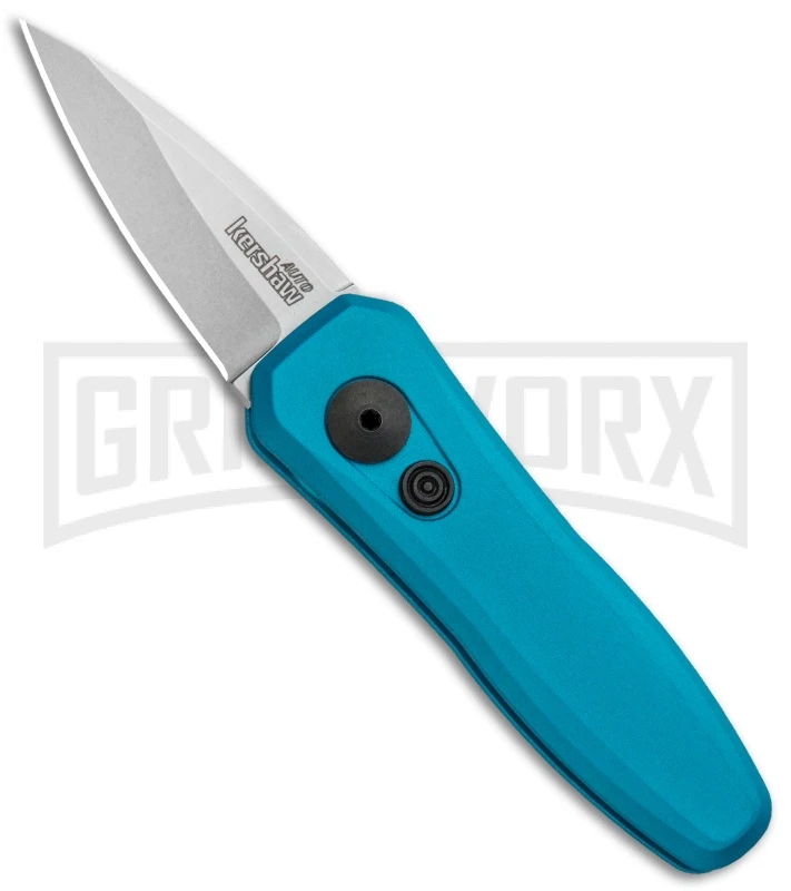 Kershaw Launch 4 Automatic Knife Teal CA Legal - Stonewash Plain 3 Kershaw Launch 4 Automatic Knife Teal CA Legal - Stonewash Plain