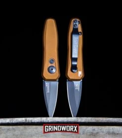 Kershaw Launch 4 Bronze Automatic Knife CA Legal - Black Plain -Best Knifes Shop Kershaw Launch 4 CA Legal Automatic Knife Bronze Black 7500EBBLK BHQ82252 kp old wood stabbed web large