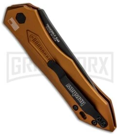 Kershaw Launch 6 Bronze Automatic Knife - Black Plain -Best Knifes Shop Kershaw Launch 6 Auto Bronze Aluminum Black KER7800EBBLK BHQ 91251 jr side large