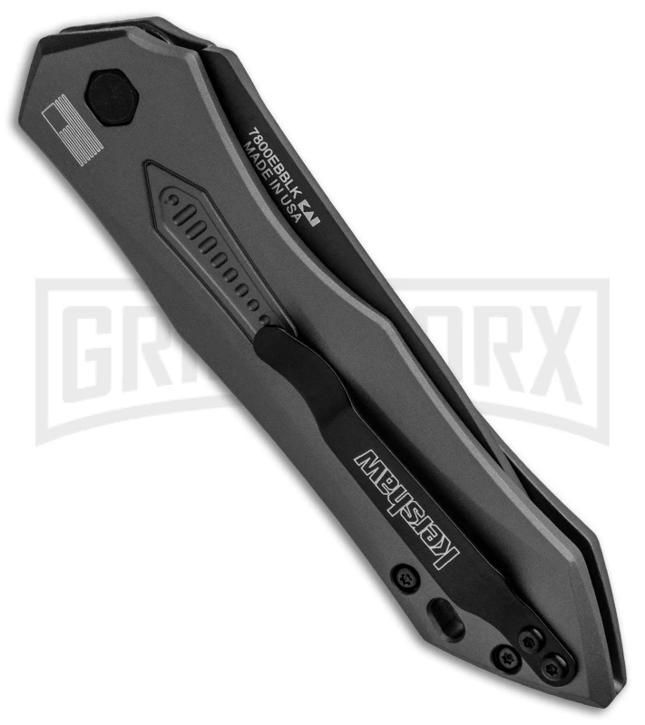 Kershaw Launch 6 Gray Automatic Knife - Black Plain 5 Kershaw Launch 6 Gray Automatic Knife - Black Plain - Image 3