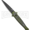 Kershaw Launch 8 Stiletto Automatic Knife Green/CF (3.5" Black) 1 Kershaw Launch 8 Stiletto Automatic Knife Green/CF (3.5" Black) -Best Knifes Shop Kershaw Launch 8 Stiletto Auto Green CF Black KER7150OLBLK BHQ 109602 jr large